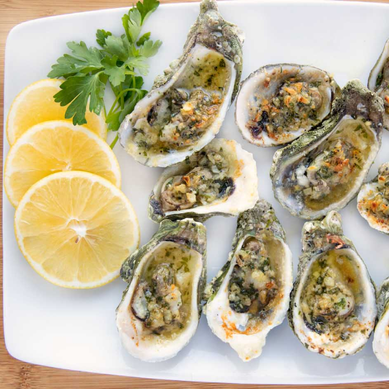 oysters on plate